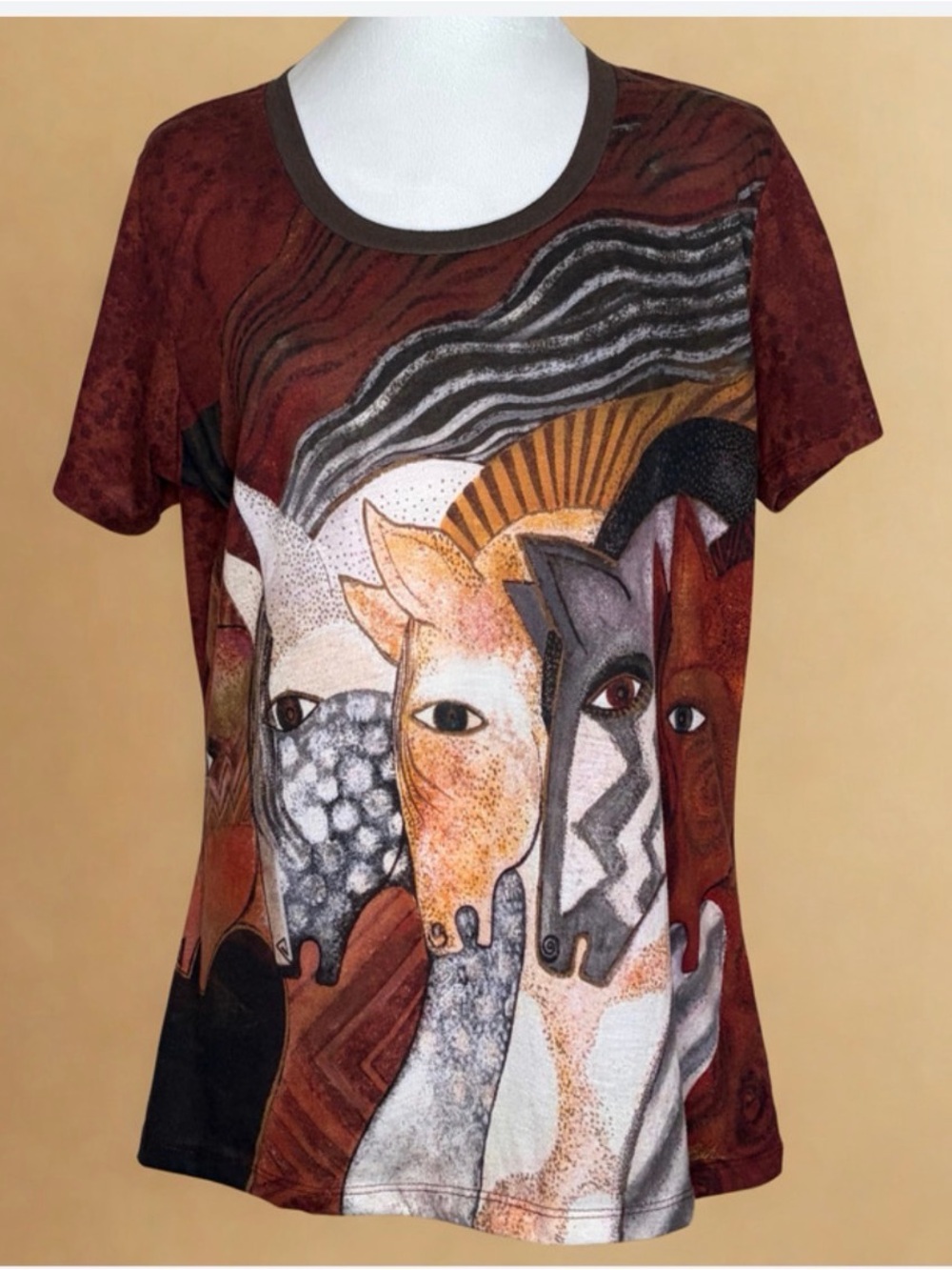 Laurel Burch “Moroccan Mares” Women’sTee.  NWOT